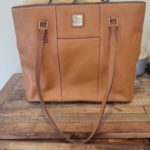 Dooney & Bourke Tan Structured Leather Tote
